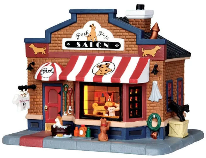 lemax-posh-pets-salon-beleuchtetes-miniaturhaus-f-r-weihnachtsdorf image 1