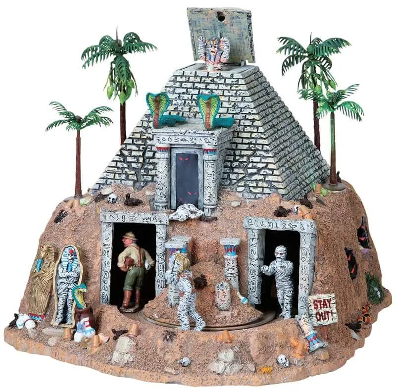 lemax-haunted-pyramid-animierte-spooky-town-pyramide-mit-mumie image 1