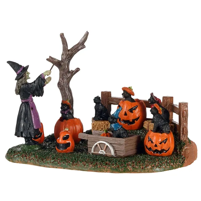 lemax-frightful-feline-choir-spooky-town-katzenchor-mit-hexe image 1