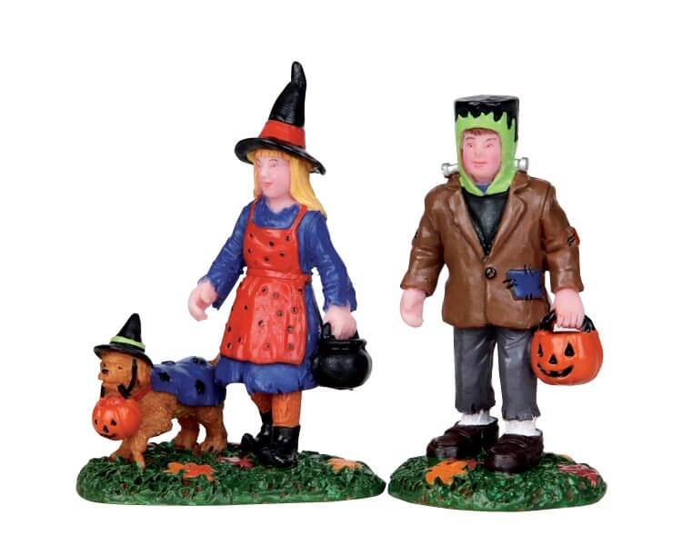 lemax-trick-or-treating-trio-spooky-town-miniatur-figuren-set image 1