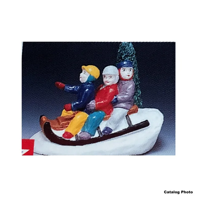 lemax-tobogganing-miniatur-figur-schlittenpartie image 1