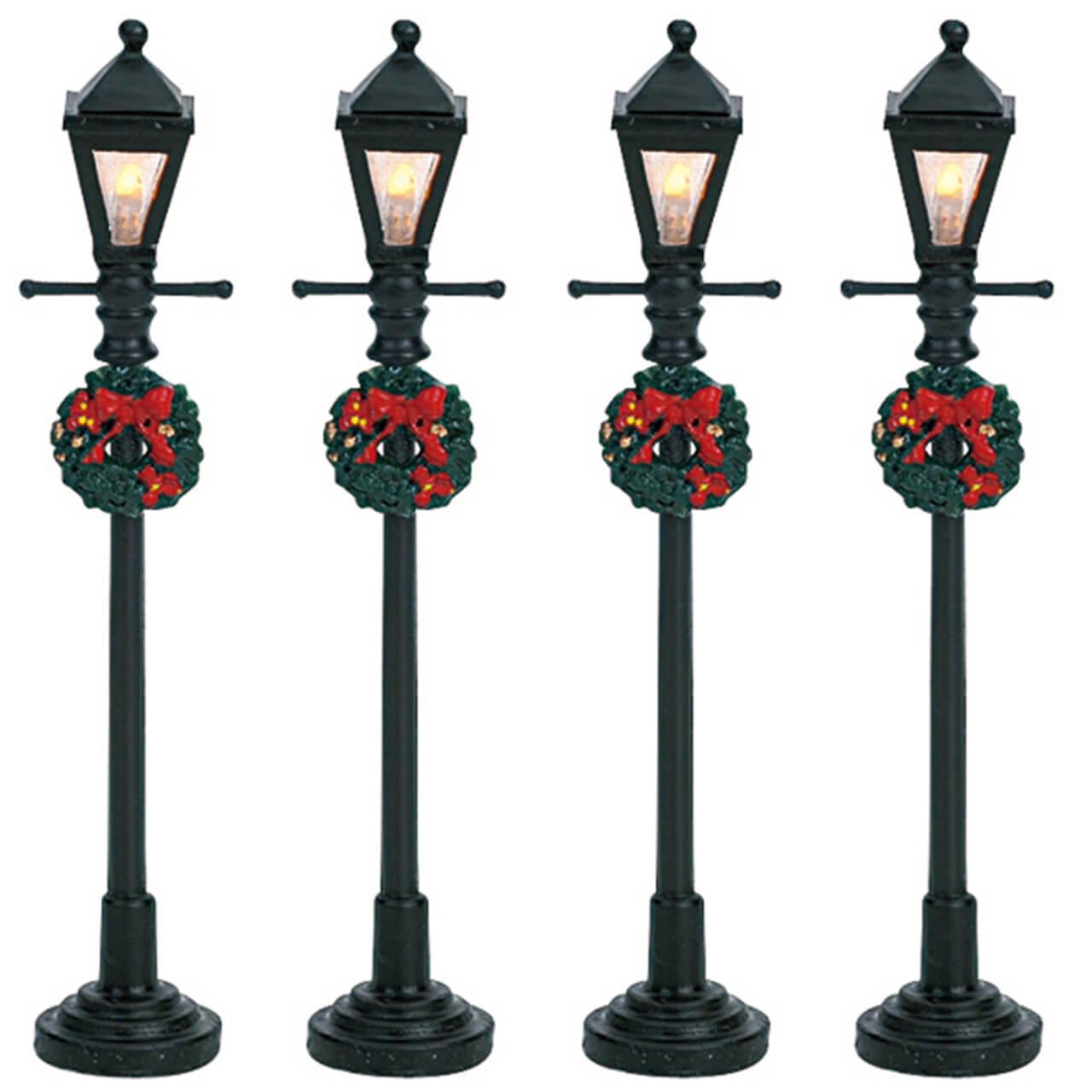 lemax-gas-lantern-street-lamp-4er-set-beleuchtet image 2
