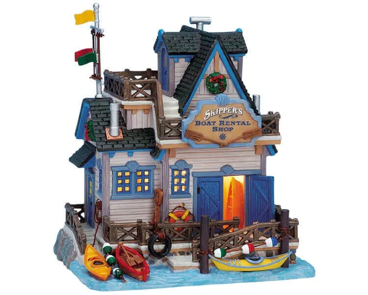 lemax-skipper-s-boat-rental-shop-bootsverleih-f-r-die-weihnachtslandschaft image 1