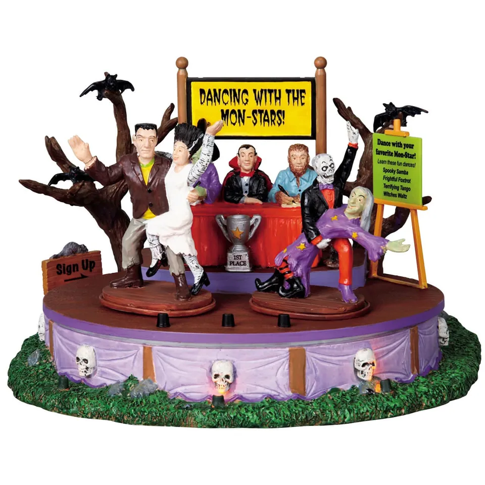 lemax-dancing-with-the-mon-stars-animierte-spooky-town-b-hne-mit-licht image 1