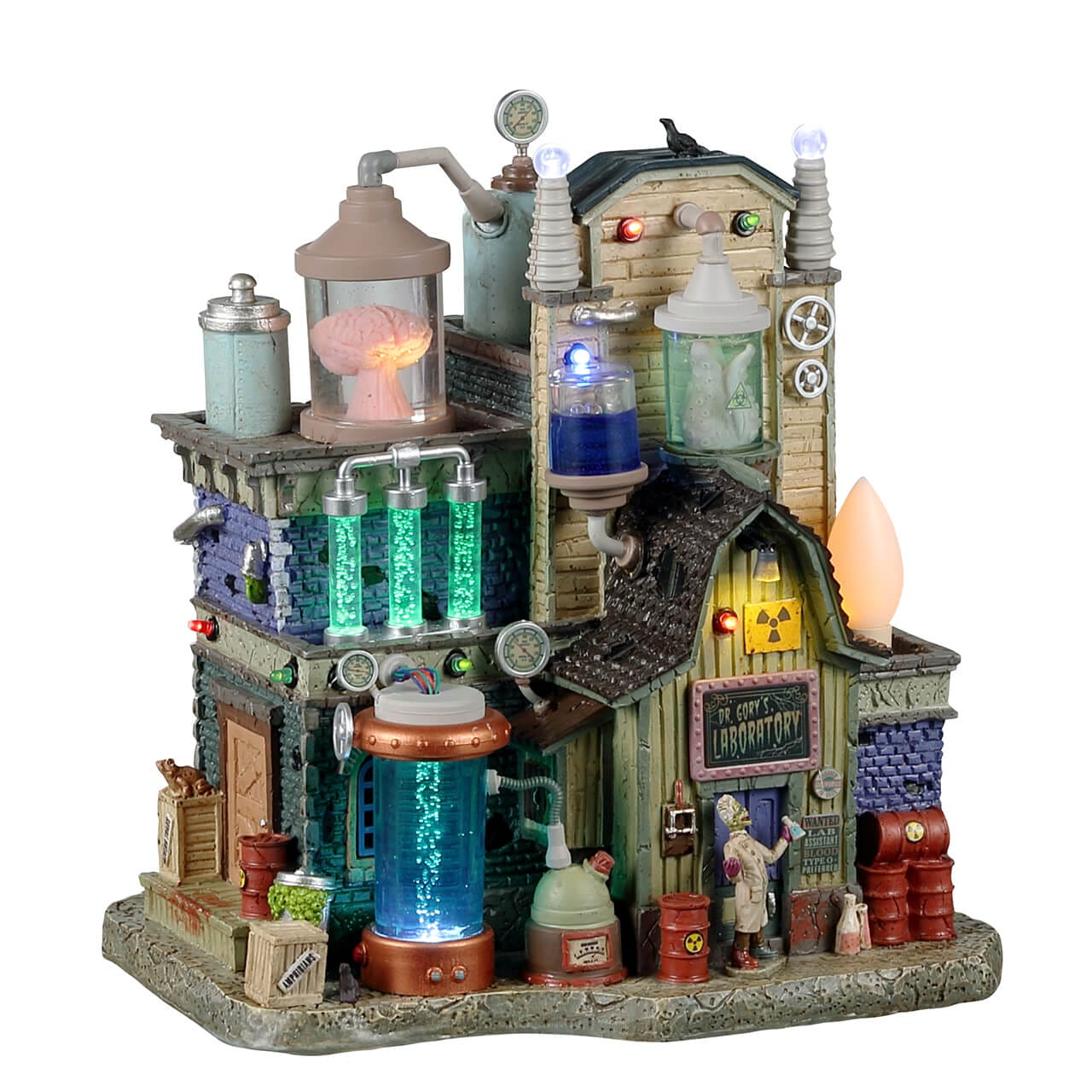 lemax-spooky-town-dr-gory-s-laboratory-leuchtende-labor-szene-f-r-die-halloween- image 1