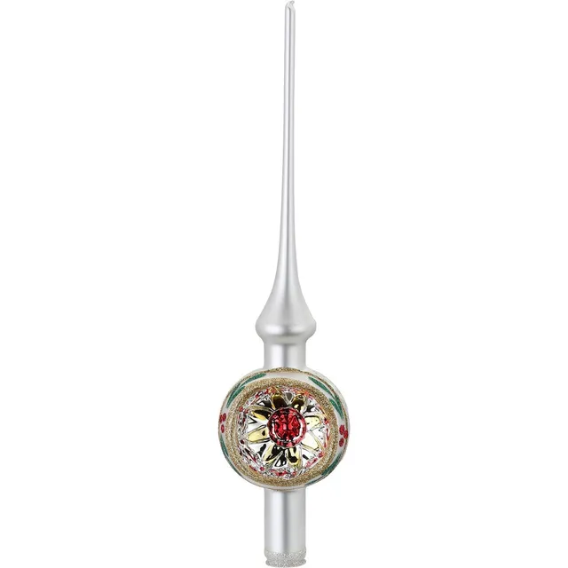inge-glas-mistelzweig-baumspitze-7-x-30-cm-wei-matt image 1