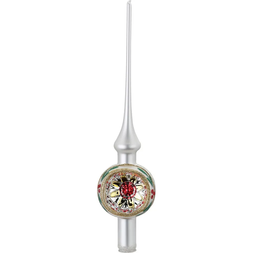 inge-glas-mistelzweig-baumspitze-7-x-30-cm-wei-matt image 1