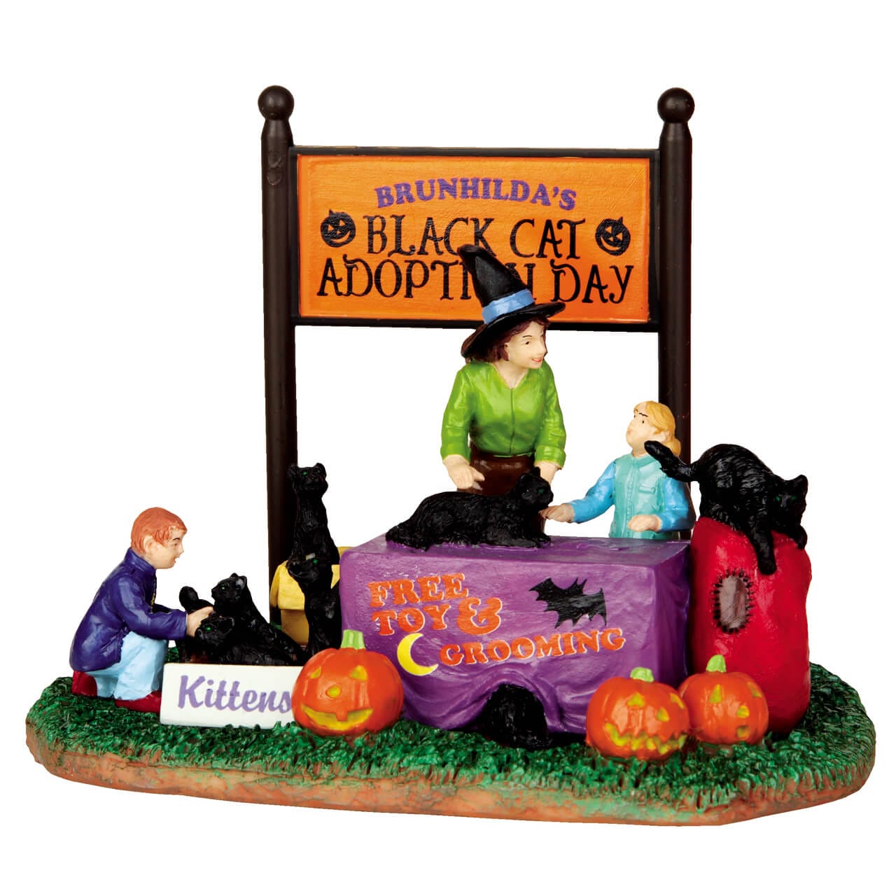 lemax-black-cat-adoption-spooky-town-figur image 1