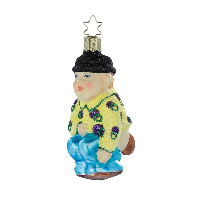inge-glas-geldschei-erle-christbaumkugel-gelb-10-cm image 1