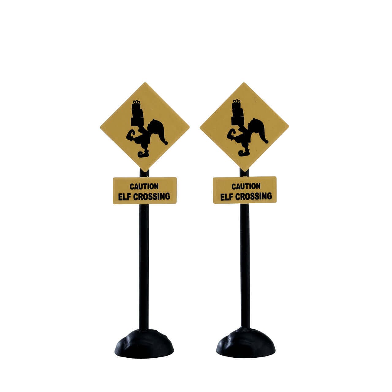 lemax-elf-crossing-sign-set-of-2-weihnachtsdorf-schilder image 1