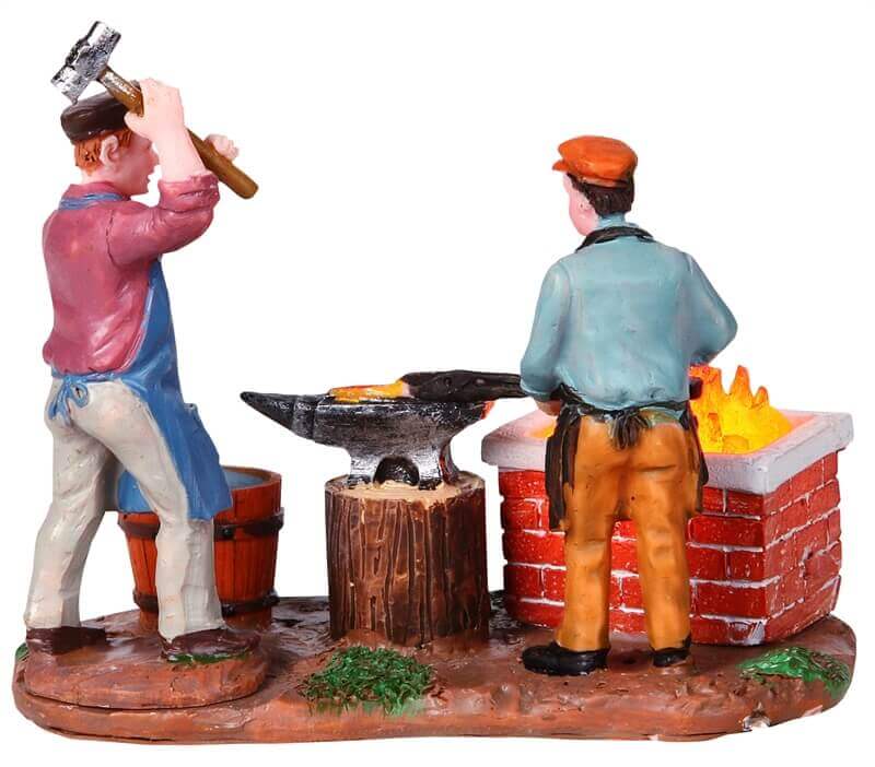 lemax-blacksmiths-miniatur-figuren-set-schmiede image 3