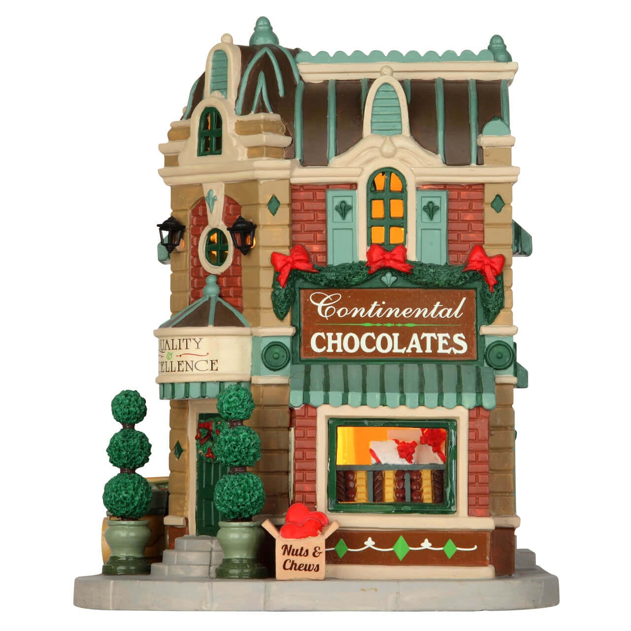 lemax-continental-chocolates-beleuchteter-schokoladen-laden-miniaturhaus image 3