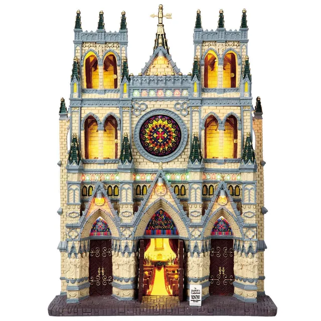 lemax-st-patrick-s-cathedral-beleuchtete-fassade image 1