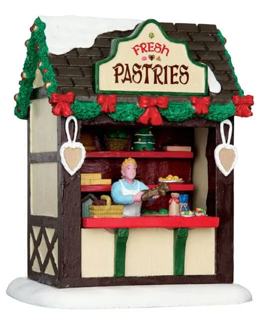 lemax-fresh-pastries-market-stall-miniatur-marktstand image 1