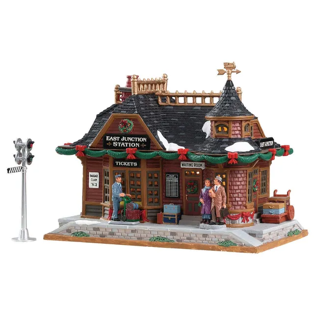 lemax-east-junction-station-beleuchteter-miniatur-bahnhof-caddington image 1