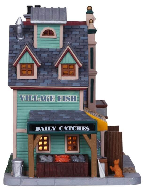 lemax-village-fish-ed-s-butcher-shop-miniatur-laden-f-rs-weihnachtsdorf image 2
