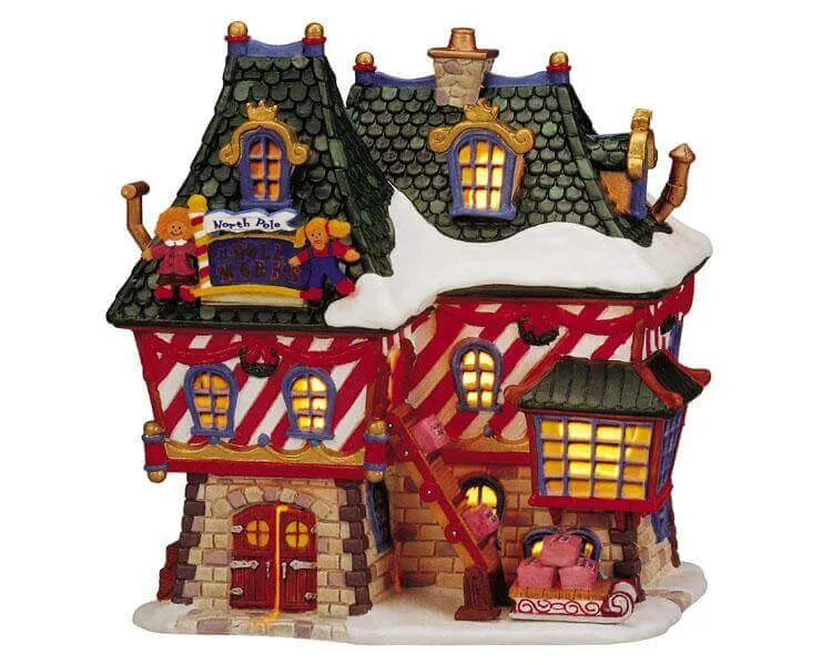 lemax-north-pole-doll-works-weihnachts-miniaturhaus-szene image 1