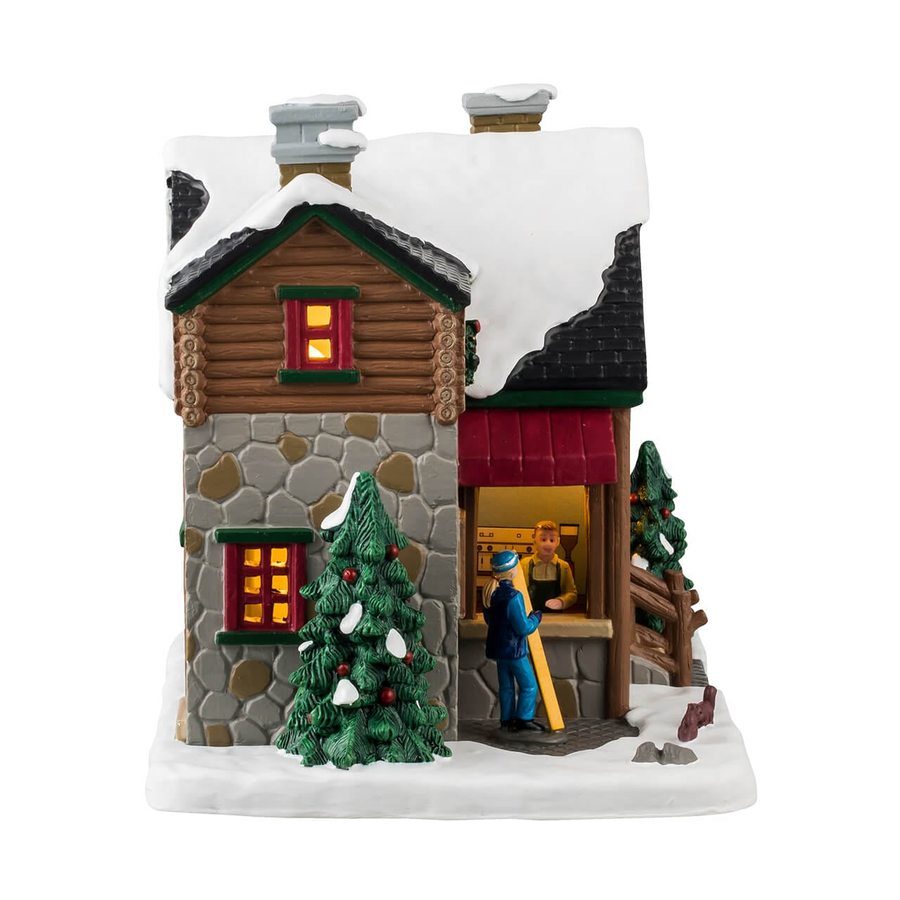 lemax-winter-s-haven-cafe-beleuchtetes-vail-village-miniaturhaus image 2