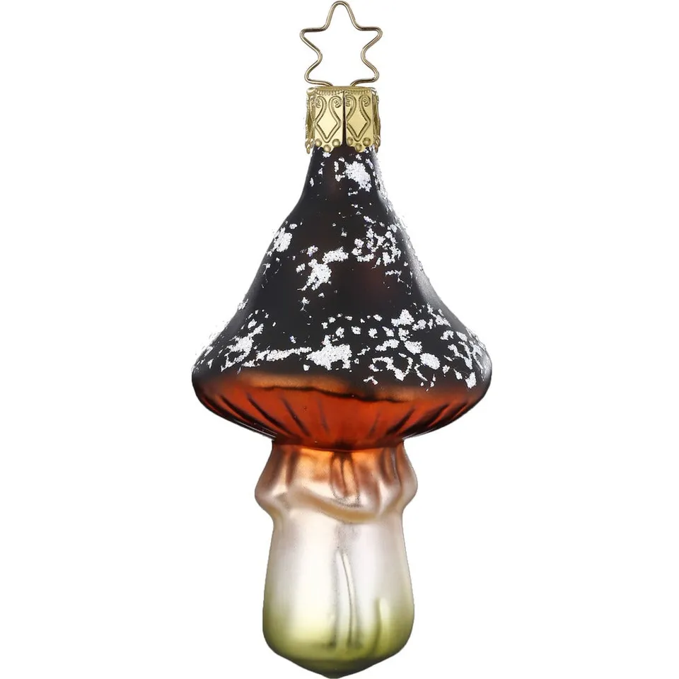 inge-glas-brauner-pilz-christbaumanh-nger-aus-glas-10-cm image 1
