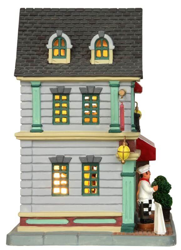 lemax-la-belle-vie-bistro-beleuchtetes-miniaturhaus-weihnachtsdorf image 2