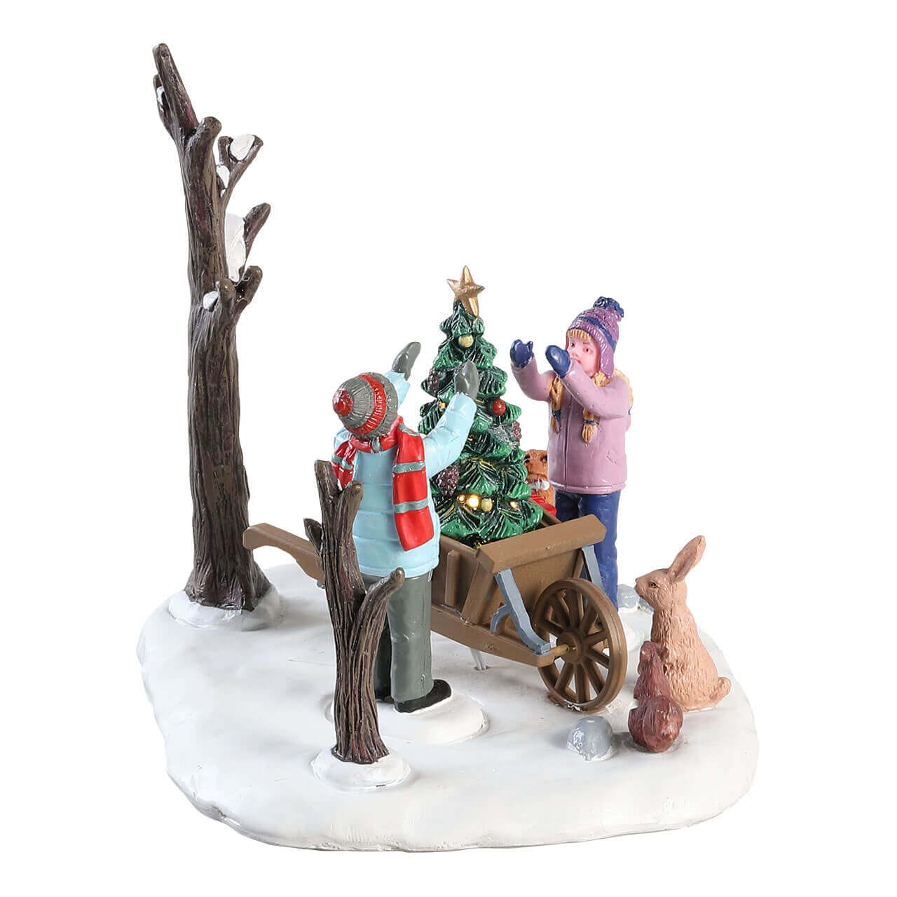 lemax-wheelbarrow-tree-miniatur-baum-mit-schubkarre-f-r-weihnachtsd-rfer image 3