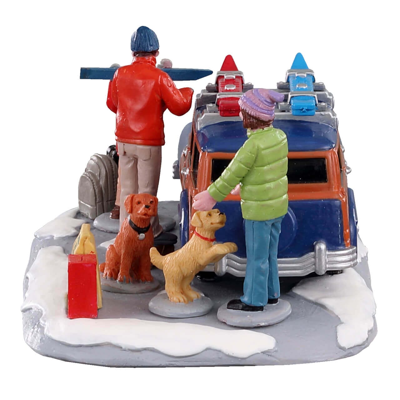 lemax-winter-vacation-vail-village-familie-mit-auto image 3