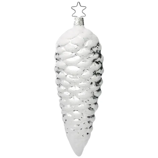 inge-glas-tannenzapfen-christbaumkugel-silber-18-cm image 1