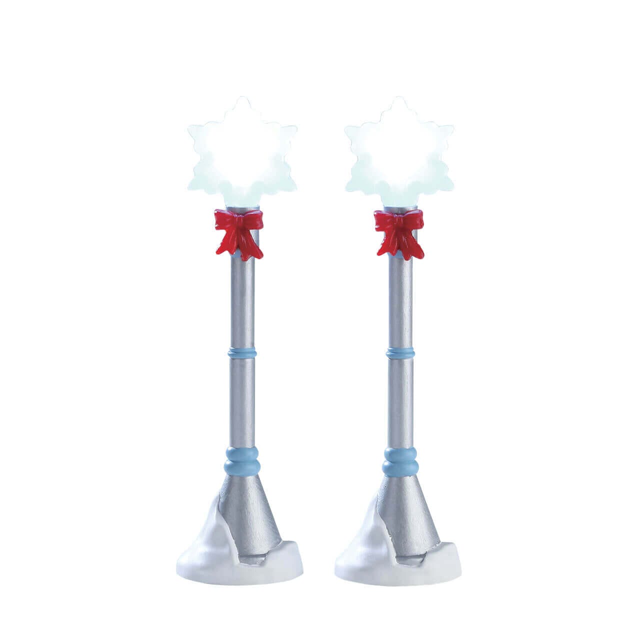 lemax-snowflake-lamp-post-set-of-2-miniatur-laternen-2er-set image 1