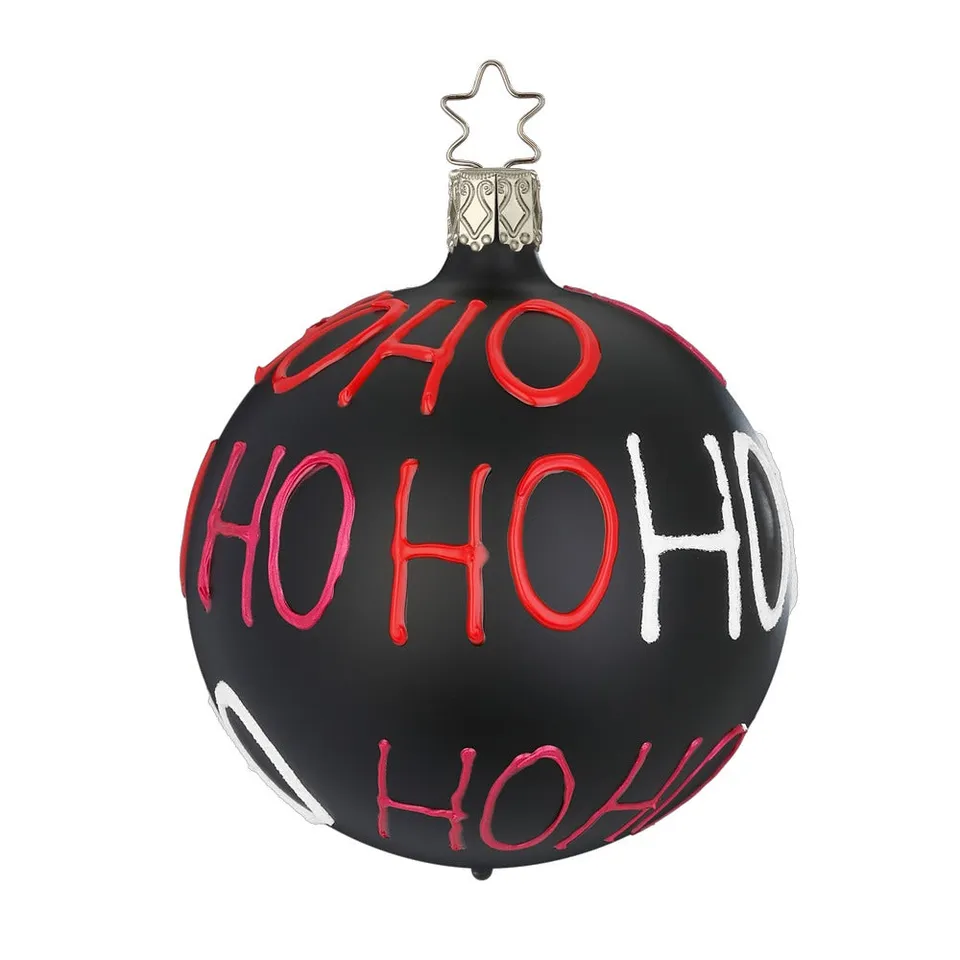 inge-glas-hohoho-christbaumkugel-8-cm-schwarz image 1