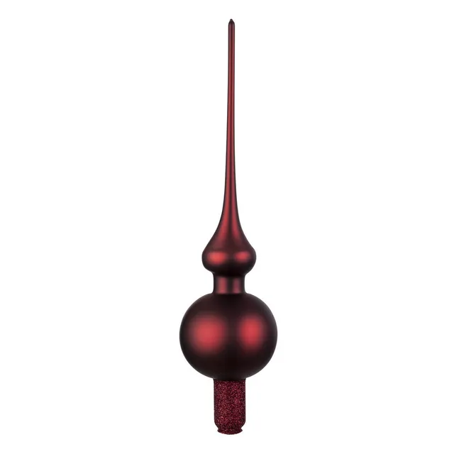 inge-glas-spitze-christbaumspitze-bordeaux-matt-7-x-30-cm image 1