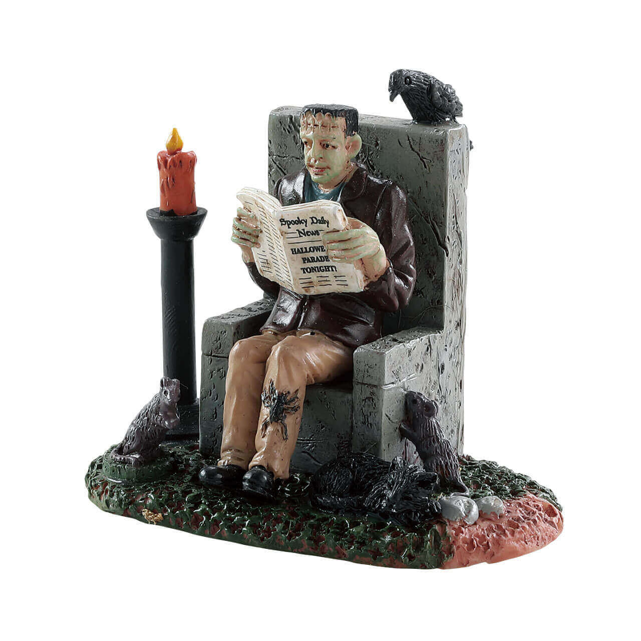 lemax-monster-reading-spooky-news-miniatur-figur-spooky-town image 1