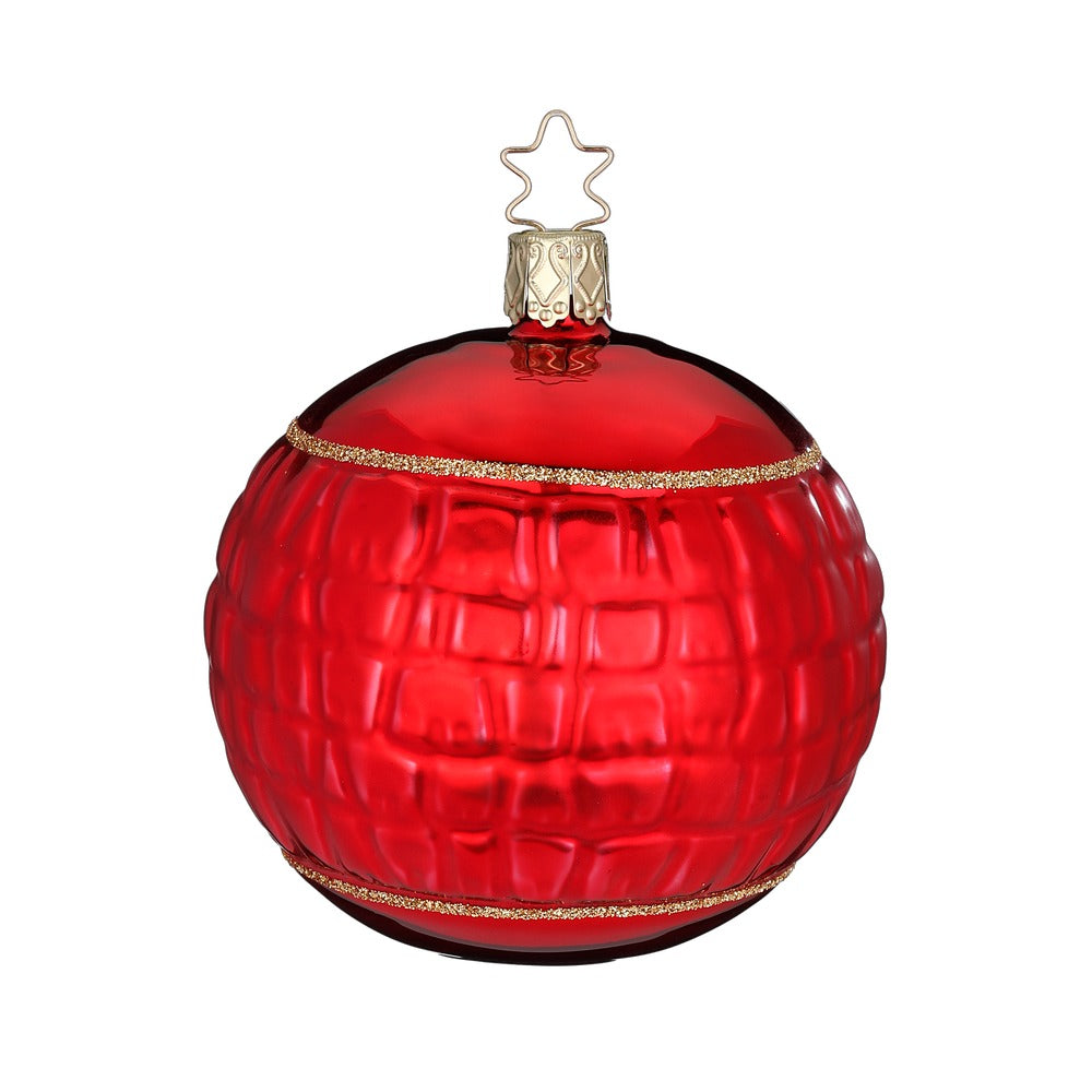 inge-glas-rotes-leder-8-5-cm-christbaumkugel-aus-glas image 1