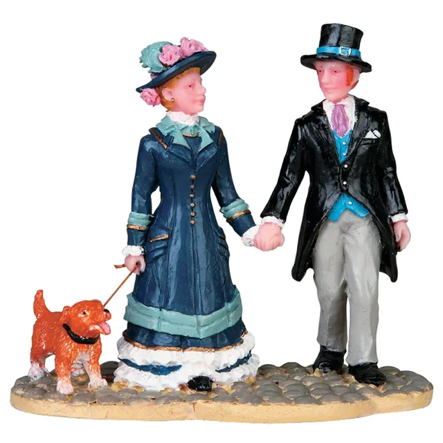 lemax-walk-the-dog-winter-figur image 1