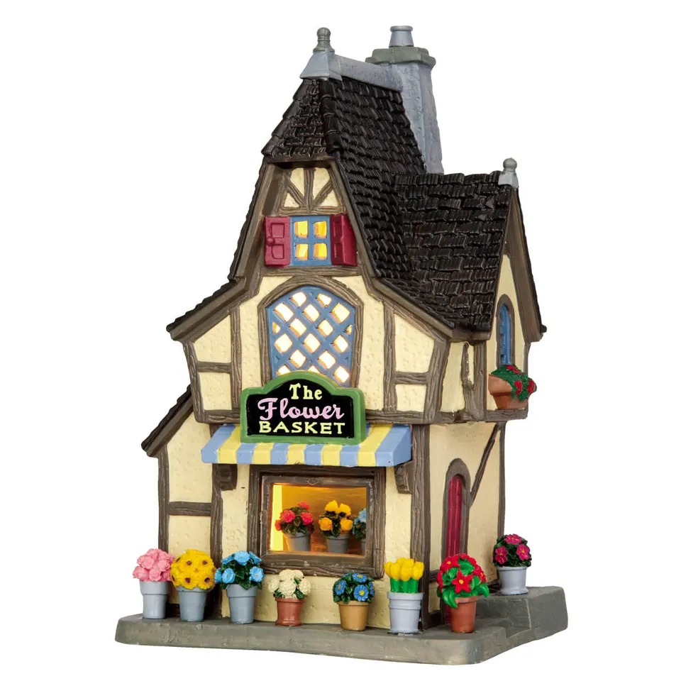 lemax-caddington-the-flower-basket-miniatur-blumenladen image 1