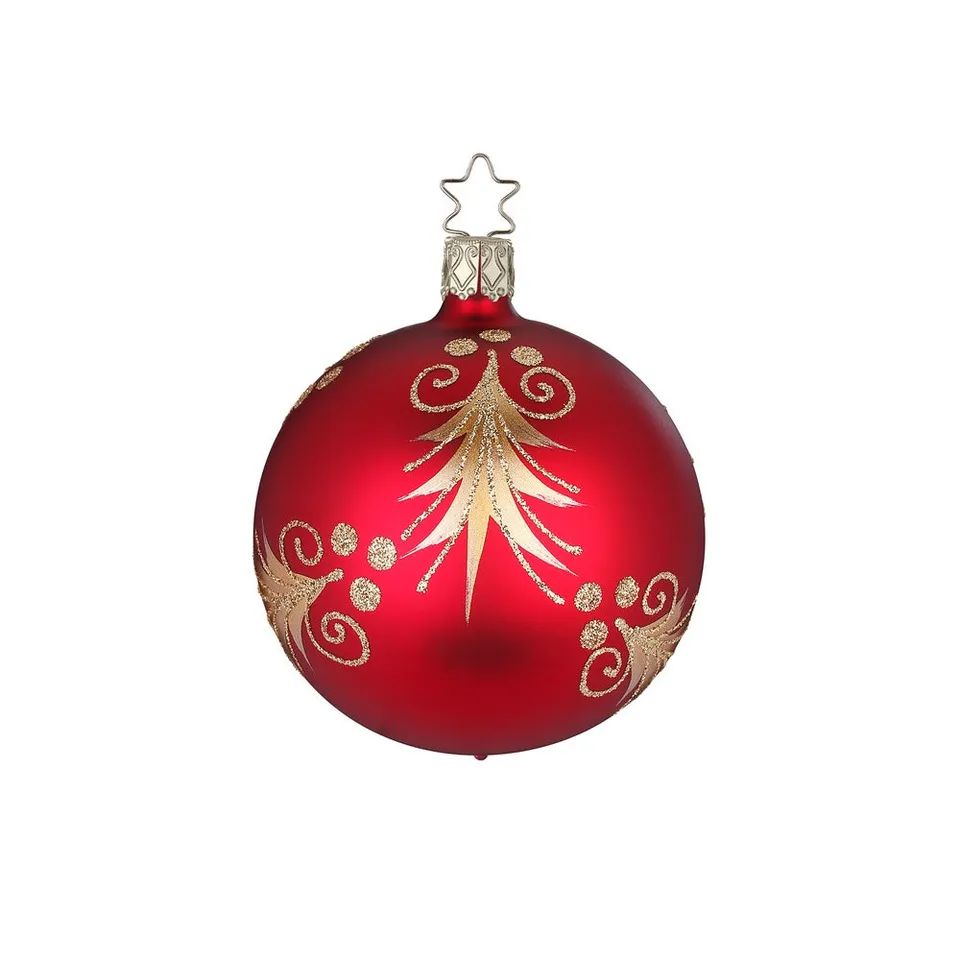 inge-glas-festliche-tanne-christbaumkugel-6-cm-rot image 1