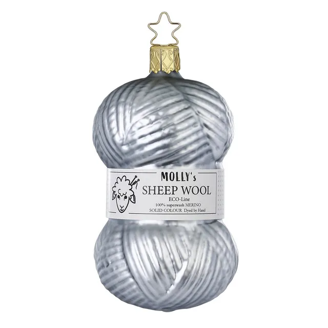 inge-glas-feine-wolle-christbaumkugel-11-cm-grau image 1