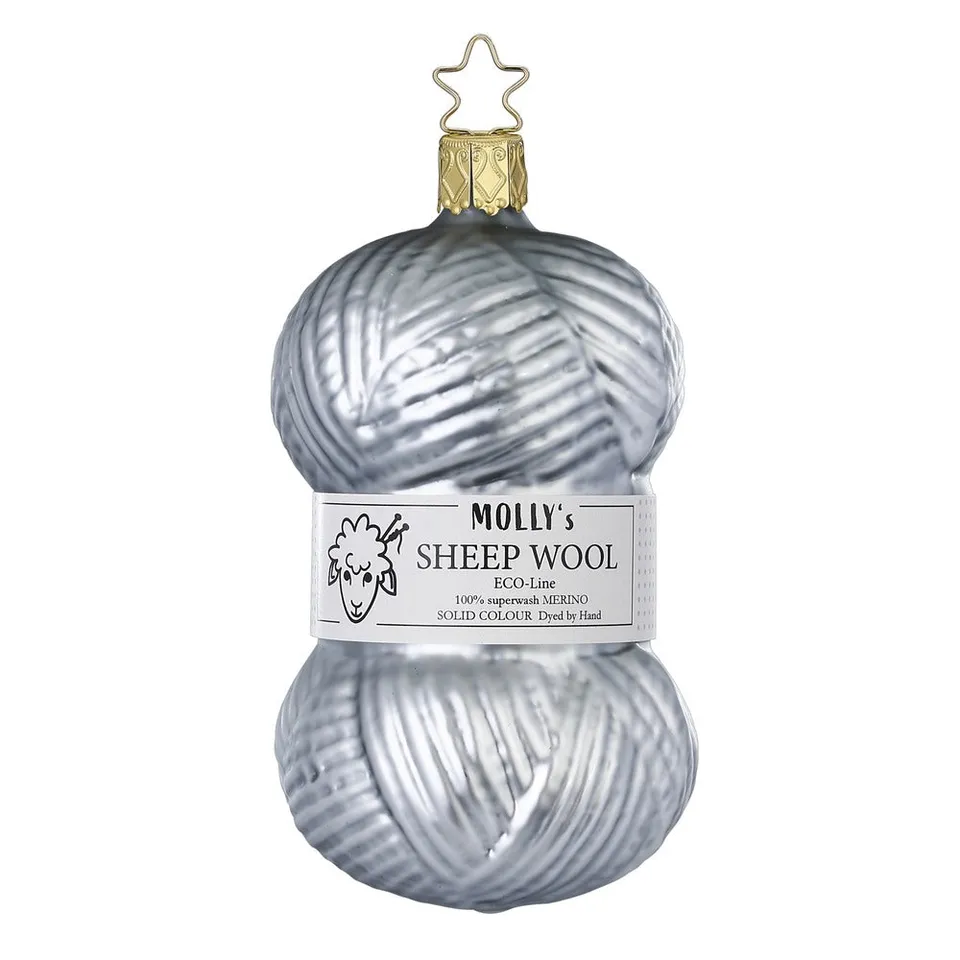 inge-glas-feine-wolle-christbaumkugel-11-cm-grau image 1