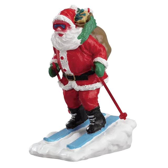 lemax-santa-skier-vail-village-miniaturfigur image 1