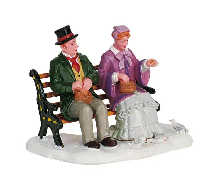 lemax-feeding-pigeons-miniaturfiguren-taubenf-tterung image 1