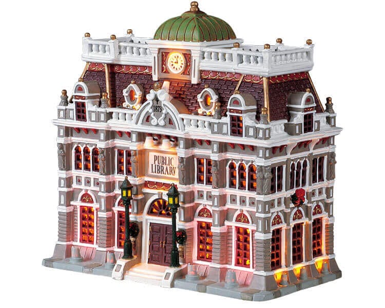 lemax-public-library-miniaturgeb-ude-weihnachtsdorf image 1