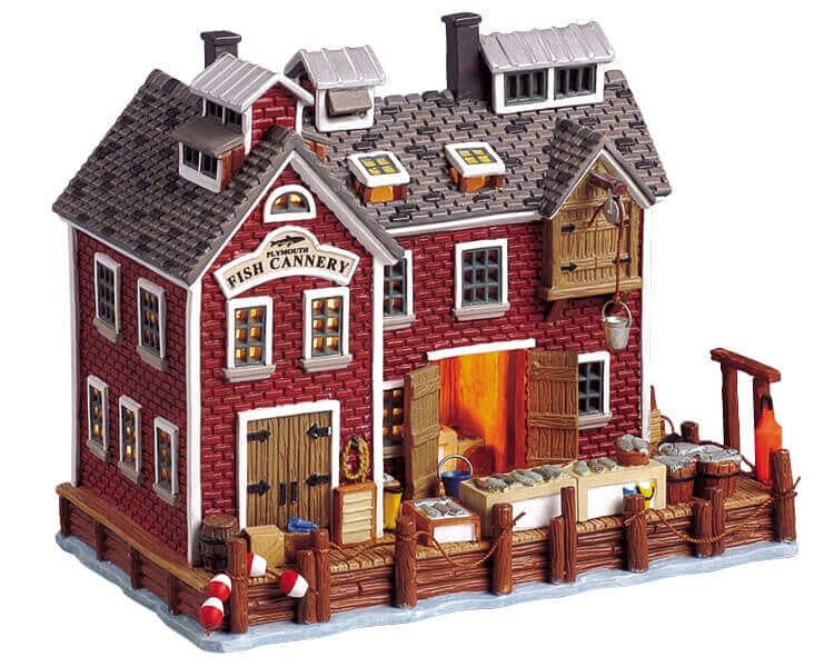 lemax-plymouth-fish-cannery-maritime-miniatur-fischfabrik-f-r-holidays-seasons image 1