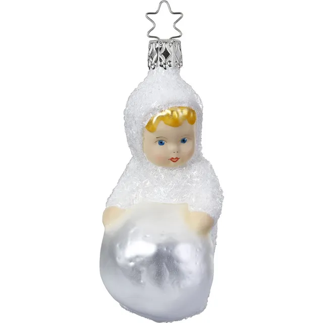 inge-glas-mein-erster-schneemann-christbaumkugel-10-5-cm-wei image 1