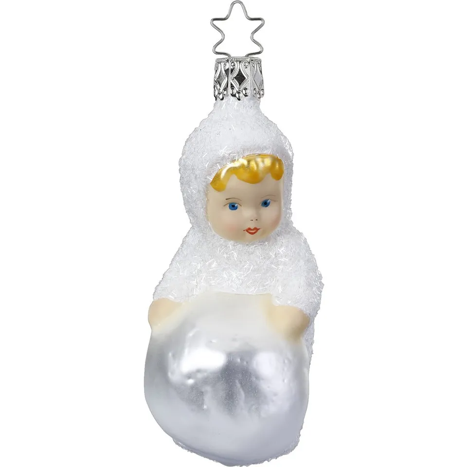 inge-glas-mein-erster-schneemann-christbaumkugel-10-5-cm-wei image 1