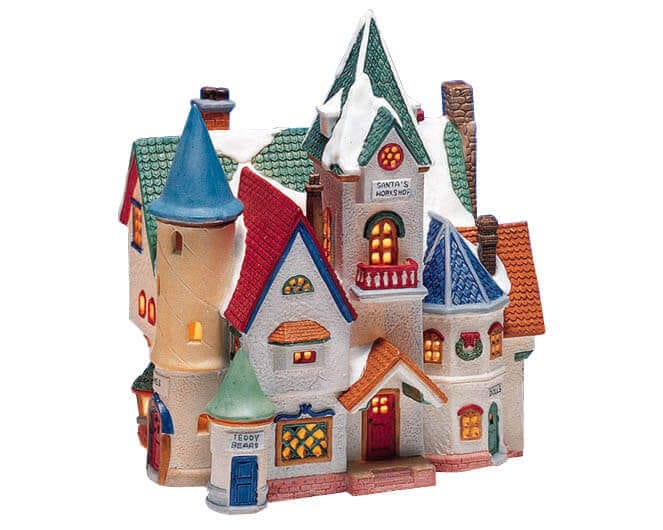 lemax-santa-s-workshop-miniaturhaus-weihnachtswerkstatt image 2