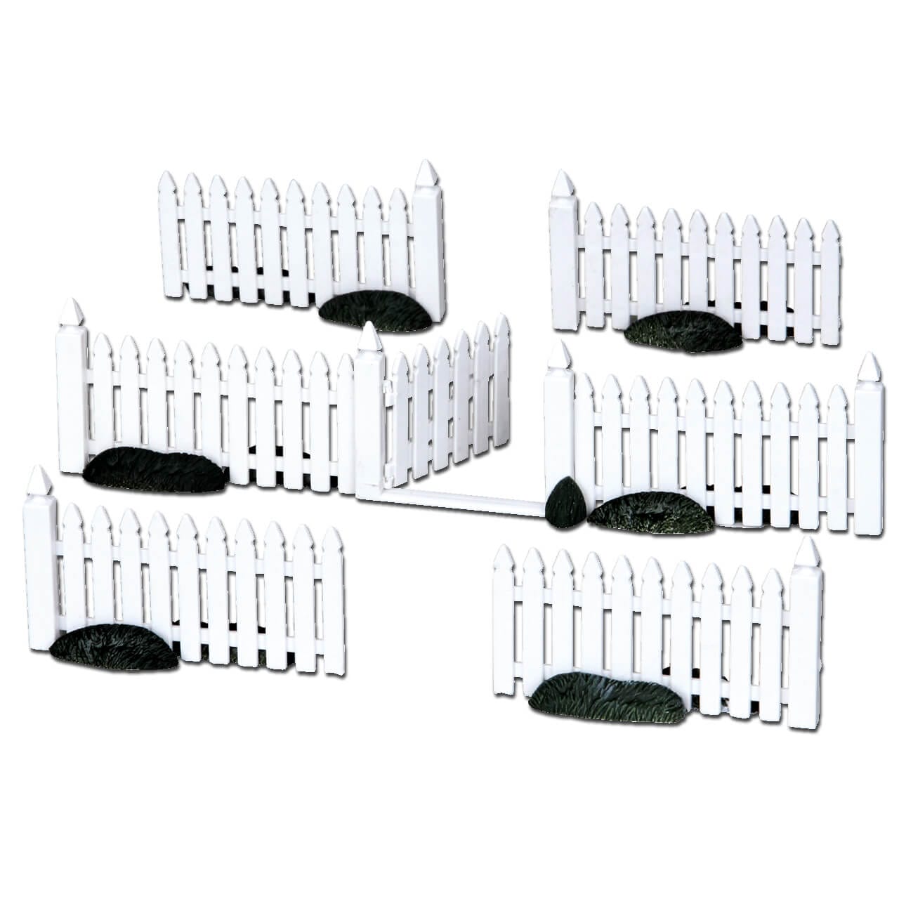 lemax-plastic-picket-fence-zaun-set-7-teilig image 1