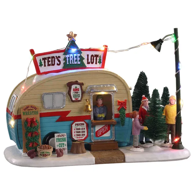 lemax-ted-s-tree-lot-beleuchtete-miniatur-szene-vail-village image 1