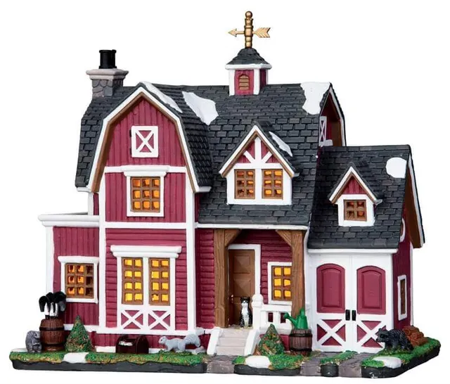 lemax-barn-house-beleuchtete-scheune-miniaturhaus image 1