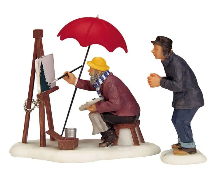 lemax-painting-a-winter-scene-miniatur-malszene-f-r-weihnachtliche-sammelwelten image 1