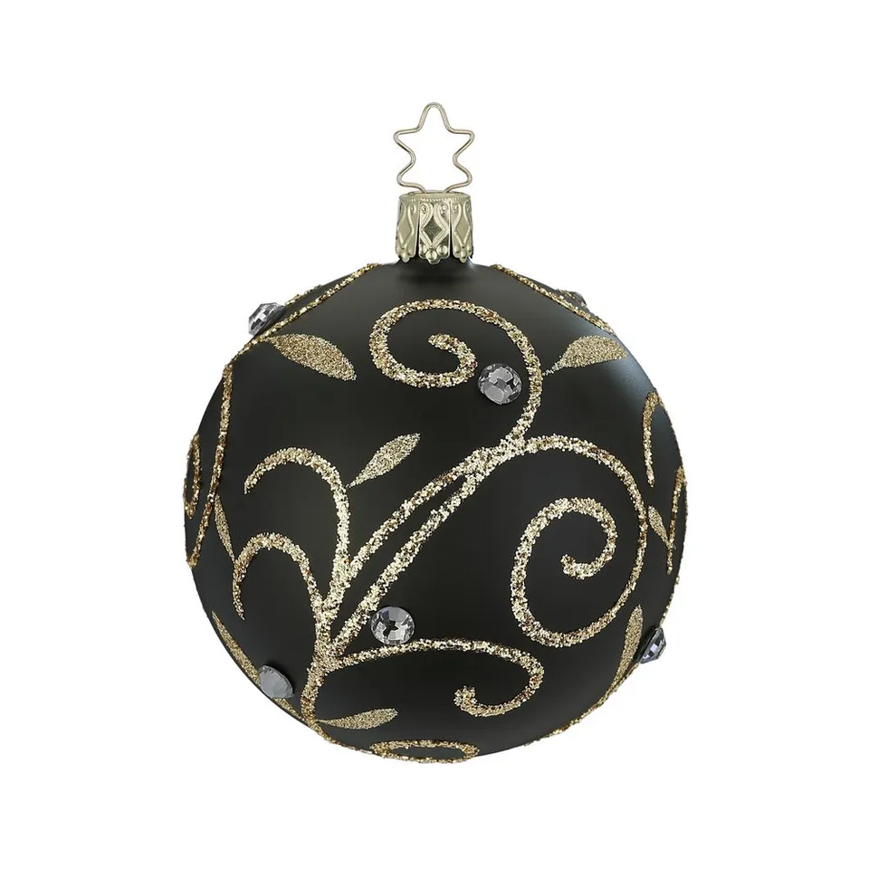 inge-glas-prachtvolles-funkeln-christbaumkugel-8-cm-schwarz image 1