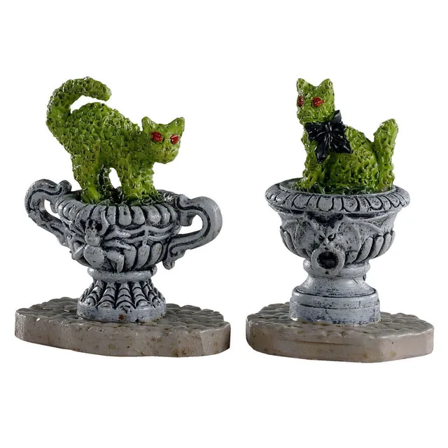 lemax-haunted-topiary-katzen-figur-spooky-town image 1